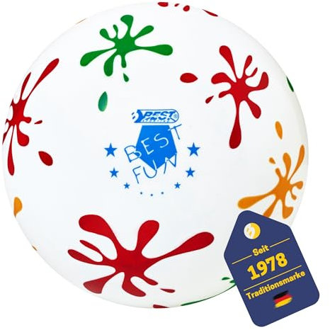 Best Sporting PVC-Ball Toy Rainbow I leichter Spielball I hochwertiger Wasserball I 22 cm großer Beachball I bunter Ball mit Best Sporting Logo verspieltes Design I Gummiball I Ball Kinder