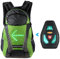 Lixada Fahrrad Rucksack mit LED Blinker Licht Radfahren Bike Reflektierende Tasche Pack 18L Outdoor Sicherheit Nacht Reiten Lauf Camping