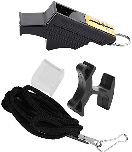 Dwawoo Trainer Schiedsrichterpfeife Set, Gold, 2 Extra Laute Pfeifen mit Schlüsselbund für Sport, Fußball, Basketball, Rettungsschwimmer und Notfalltraining
