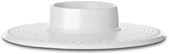 Lyngby Porcelæn Vase Height 16.5 cm Rhombe Handmade for Flowers and Shrubs, White