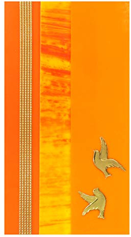 Pracht Creatives Hobby 7073-20075 Wachsplatten Mix orange/gold, 3 halbe Wachsstreifen mit einem Motiv, ca. 200 x 50 x 0,5 mm, zum Modellieren und Verzieren von Kerzen