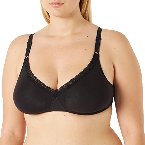 Nur Die Reggiseno in Pizzo di Cotone, Nero, 7C Donna