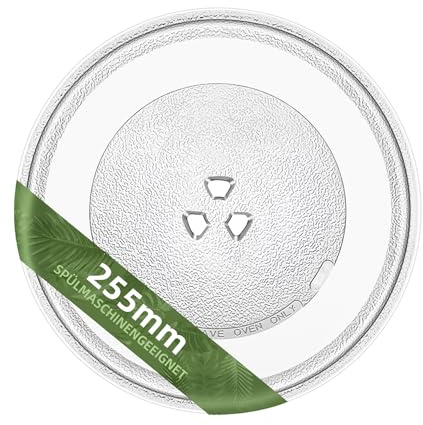 Gemroom 255mm Microwave Turntable Compatible with GE WB49X10229 WB49X0688, 255 mm Replacement Microwave Glass Plate for Daewoo 3517203600, Panasonic A060140L0TU A0601-1000