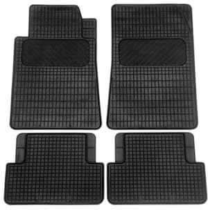 AMiO 01711 Fußmatten Set Gummimatten Vorne und Hinten Matten schwarz Kompatibel mit AUDI A6 Avant 4B5, C5 A6 Limousine 4B2, C5, FORD MONDEO IV Turnier BA7 MONDEO IV BA7, BMW