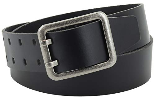 Vascavi Ledergürtel, 4,5 cm breit, Echtes Leder, Unisex Gürtel für Damen und Herren, MADE IN GERMANY, AM63-PL-Schwarz-115