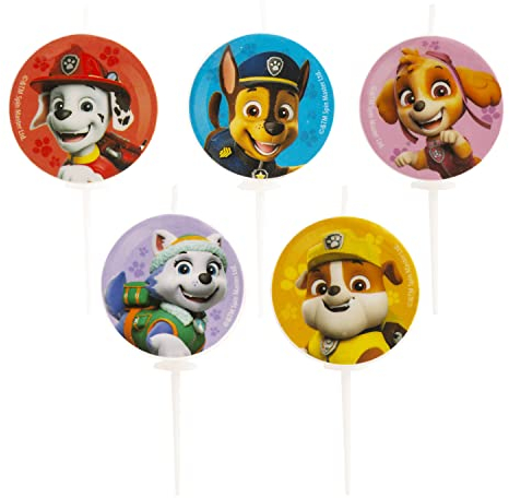 dekora 346245 Vela Cumpleaños para Tartas Infantiles de Patrulla Canina, 3 cm