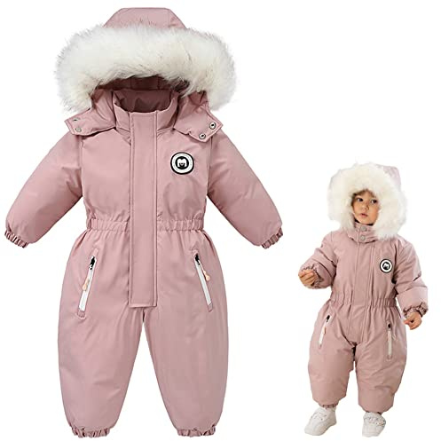 UVIPC Toddler One Piece Snowsuits Ski Suits Winter Waterproof Coats Jackets Jumpsuits for Kids Boys and Girls 2T-5T