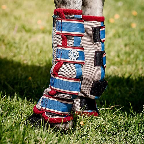 Horseware Flyboots Pony Oatmeal/Cherry