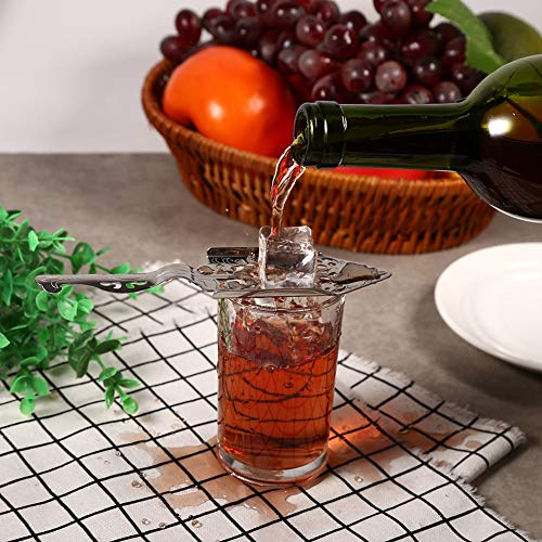 Absinthe Spoon Absinthe Set Stainless Steel Absinthe Spoons Vintage Wormwood Cocktail Bar Glass Cup Drinking Filter Hollowed Out Absinthe Fountain Spoon Dripper (Vintage Absinthe Spoon)