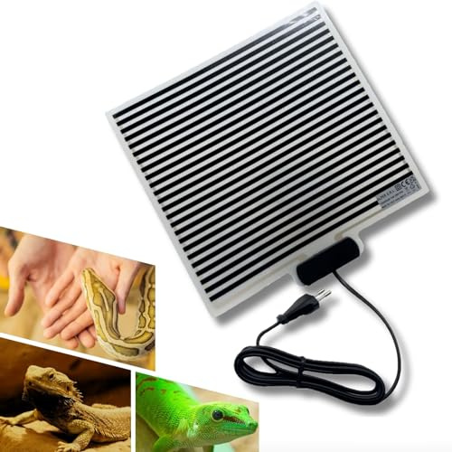 ALPER Värmematta Reptiler 230V 16W storlek 28x28cm Square Heating Terrarium Amphibians Turtles Non-adhesive Made In Italy