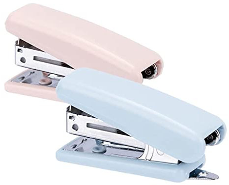 UYUME Schreibtisch mit Einer kleinen Schreibmaschine, Mini-Hefter, tragbar, klein, passt in Ihre Handfläche, niedlicher Hefter, Schreibwaren, Büro, Schulbedarf, Hefter, Büro