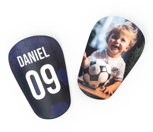 Wanapix | Personalisierte Fußball Schienbeinschoner Mini | Shinguards mit Foto und Text | Kinder und Erwachsene (100% Personalisierte)