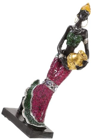 PRETYZOOM Afrikanische Damenornament Statue Aus Kunstharz Für Heimdekoration Tischdeko Figur Schmuck Für Wohnzimmer Schlafzimmer