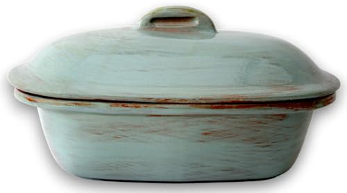 Terre Antiche Turchese Terrakotta-Bräter, Colì Majolika und Terrakotten von 1650, ockergelb, Länge 37 cm