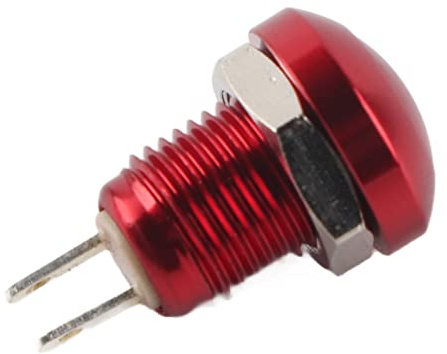 Mini Botón Pulsador Momentáneo Impermeable para Coche de 8 Mm, Interruptor de Encendido, Aleación de Aluminio y Zinc de 24 V, Resistente Al Agua IP65, para Bocina, Encendido,