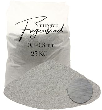 25 kg Fugensand Einkehrsand Quarzsand hellgrau 0,1-0,3 mm für enge Fugen trocken