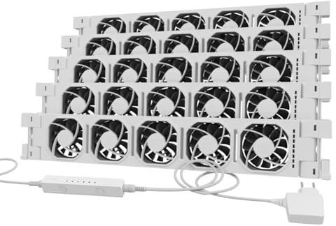 Heatfan 5 Pro – Universeller Smart-Radiatorventilator, Energiesparend, Ultra-Leise, Effiziente Wärmeverteilung, Passt Auf Alle Radiatoren, Reduziert Gas Kosten Um Bis Zu 30%, Cinco set - White
