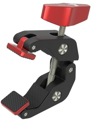 Reflex Camera Super Clamp with 1/4 and 3/8 Threaded Holes for Mounting Cameras, Lights, Umbrellas, Hooks, Shelves, Plate Glass, Cross Bars, Compatible with Magic Arm and More...