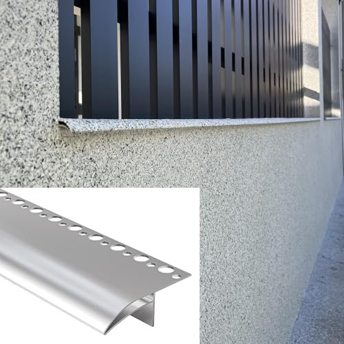 Deflettore Per Pareti E Tetti Del Cortile, Alluminio Davanzali Delle Finestre Modanatura Dei Bordi, Tagliabile Grondaia Superiore Strisce Di Canalizzazione Per L'acqua Piovana(L-80cm(31.5inch))