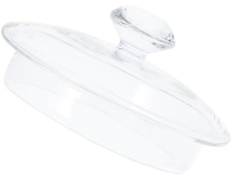 MAGICLULU Clear Glass Teapot Lid Replacement Heat-Resistant Cover for Tea Kettle with Tight Seal Transparent Design for Flowering Tea and Home Use