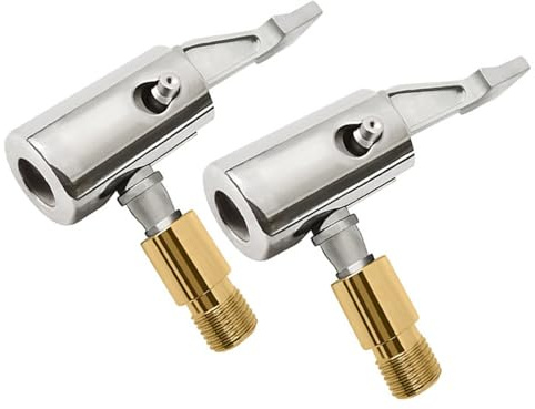 QZKJQDD 2 Stück 8mm Auto Luftpumpen Clip Reifen Air Chucks, Autoventil Hebelstecker, Air Chuck, Autoventil Adapter, Luftpumpe Adapter, Autoventil Hebelstecker, für Auto Reifenfüller