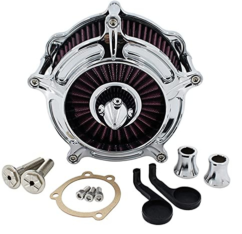XYWOPO Filtres à air Filtre d'admission de Filtre à air de Moto à Turbine Noire, for Harley, Sportster Iron XL 883 1200 Quarante-Huit Soixante-Douze Filtre à air pour Moto(A)