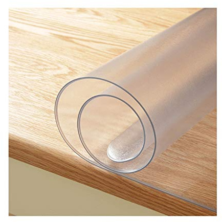 SHAARI Proteggi Tavolo Vetro Morbido Tappetino Antiscivolo Sottopiatto Trasparente Satinato Piatto di Cristallo 2mm Olio in PVC Monouso E Impermeabile Copri Tavolo Cucina Tappetino da caffè (60X60cm)