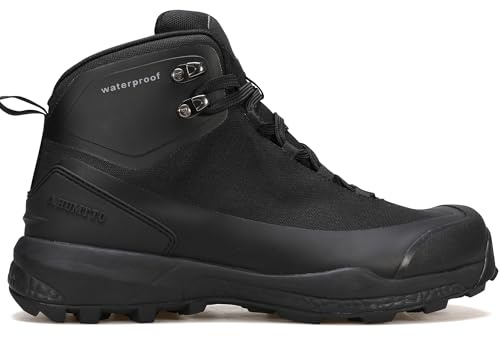 HUMTTO Men's Winter Boots - Waterproof Warm & Non-Slip Lightweight Fur Lined Snow Boots, For Cold-Weather Hiking, Daily, Working, Trails, and More 11 Black