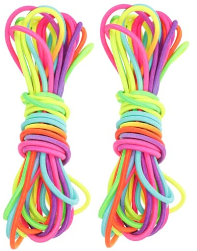 EXAOMBLE Cuerda de Nylon y Goma Diseño Creativo para Saltar Ligera E Interactiva 2 Piezas para Niños para Juegos y Fiestas Infantiles