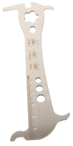 SOPOTUTU Bike Chain Wear Indicator Gauge Multi-functional Bicycle Chain Measuring Ruler Portable Lightweight Tool for Bike Maintenance