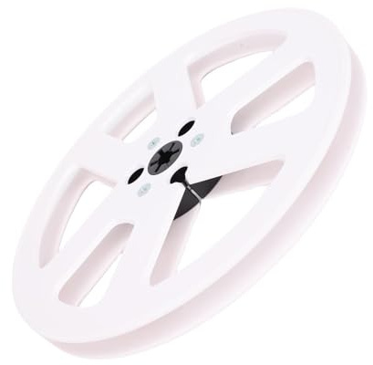 Goshyda Vacío Take Up Reel - 1/4 de 7 Pulgadas Vacío Pequeño Cubo con 6 Agujeros, Prueba de Flexión y Calidad de Sonido para Grabación Analógica, Grabación de Cinta de Grabación de (WHITE)