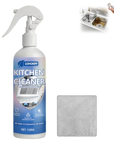 150ml Küchenreiniger, Küchen Fettlöser, Küchenfrontenreiniger | Küchenfronten Reiniger Matt, Effektiver Küchenreiniger für hartnäckige Fettablagerungen, für Haushalt, Backofen, Herd