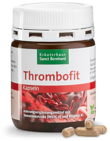 Sanct Bernhard Thrombofit Kapseln mit dem speziell entwickelten, patentierten Extrakt aus Tomaten (WSTC II), Inhalt 60 Kapseln für 2 Monate