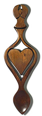 Guardian Angel Love Spoon - Hand Carved Welsh Lovespoons