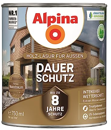 Alpina Dauerschutz Lasur nussbaum 0,75L