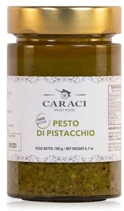 n. 3 Pesti Di Pistacchio 60% Salato Condimento Siciliano Ideale Per Pasta Pizza Contorni E Ricette Tipiche Di Bronte Contenente Solo Pistacchio E Olio SENZA GLUTINE 190 g x3