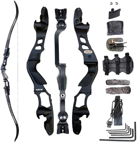 TBOW 62” ILF Recurve Bow with Gordon Limbs 30-60Lbs for Adult Archery Competition Athletic Right Hand (60Lbs)