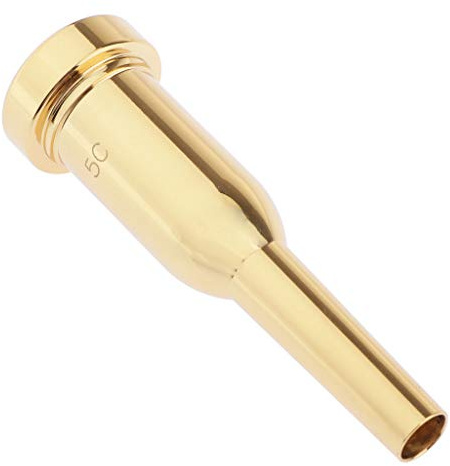 NEUER STANDARD MESSING TROMPETENMUNDSTÜCK GRÖSSE 5C GOLDBESCHICHTET