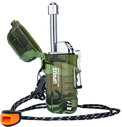 SUPRUS Windproof Waterproof LED Rechargeable USB C Candle Lighter Outdoors Orange