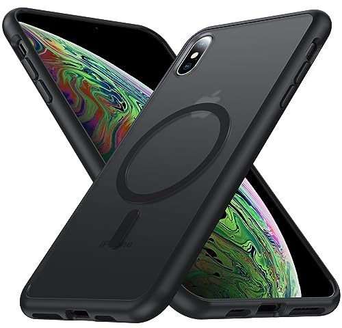 FNDMIL[NO.1 Magnetisch für iPhone XS Max Hülle mit Magnet Kabelloses Laden