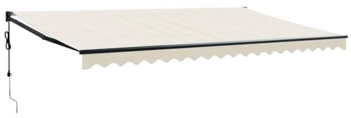 vidaXL Elektrische Markise mit Kurbel Creme 5x3 m