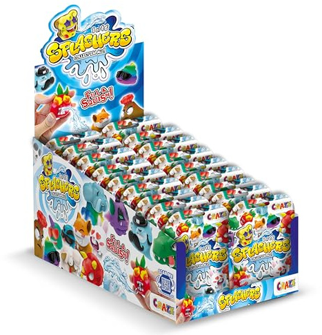 Craze SPLASHERS 18er Pack Wasserspritztiere für Kinder, Badetiere 16 Verschiedene Spritztiere zu Sammeln - 18 Stück Badewannenspielzeug