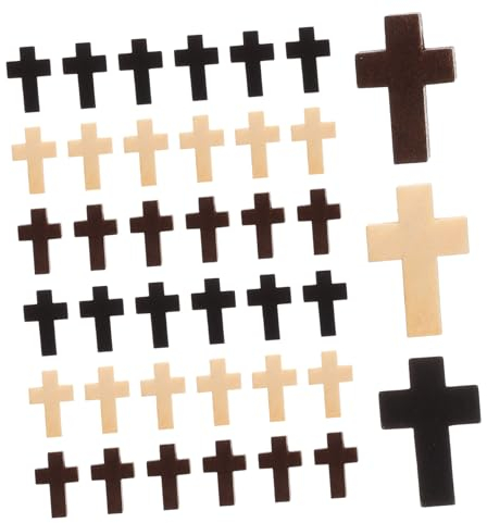 HAPINARY 60 Stück Holzkreuz- Kreuz- Für Schmuck Leicht Bequem Einfach Zu Tragen Abzunehmen