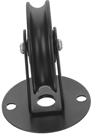 Uonlytech Deckenrolle Aus Metall 50mm Pendelleuchten Riemenscheibe Seilzugsystem Für Hängelampen Stabiler Aufzug Mit Schwarzer Pulley Höhenverstellbar Für Kronleuchter