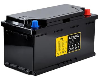 SSCYHT Batería Litio Arranque automóvil Batería fosfato Hierro Litio 12.8V Paquete baterías LiFePO4 12V 50Ah 100Ah para automóviles/triciclos Batería Repuesto para baterías Plomo-ácido,12v100ah b