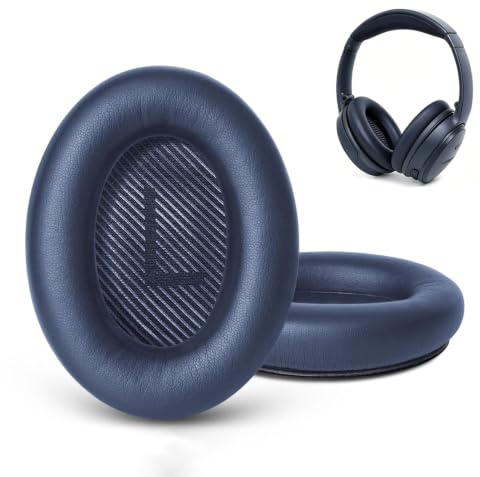 GEVO EarPads Replacement for Bose QuietComfort 35(QC35)/QC35II Headphones | Navy Blue | Protein leather | Lossless noise reduction | Original-fit design