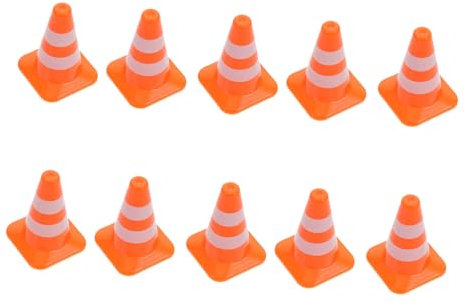 KOMBIUDA 10 Stück Kunststoff Straßensperren Spielzeuge Zarte Straßenkegel Für Kinder Verkehrszeichen Set Ideales Lernspielzeug Für Verkehrssicherheit