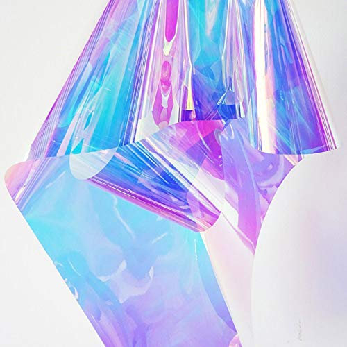 Holografische Regenbogen-Fensterfolie, selbstklebender Aufkleber für Zuhause, Glasdekoration, schillernde Bastelfolie mit Regenbogeneffekt, 45 cm x 200 cm