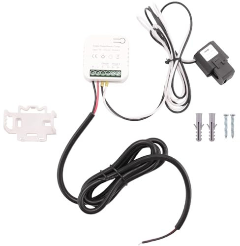 reamhome Tuya Smart WiFi EnergiezäHler 80A mit Stromwandlerklemme KWh Leistungsmonitor ElektrizitäTsstatistik 90-250V(1CT)