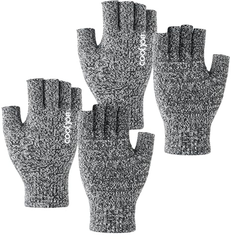COOLJOB 2 Paar Fingerlose Handschuhe Herren Damen